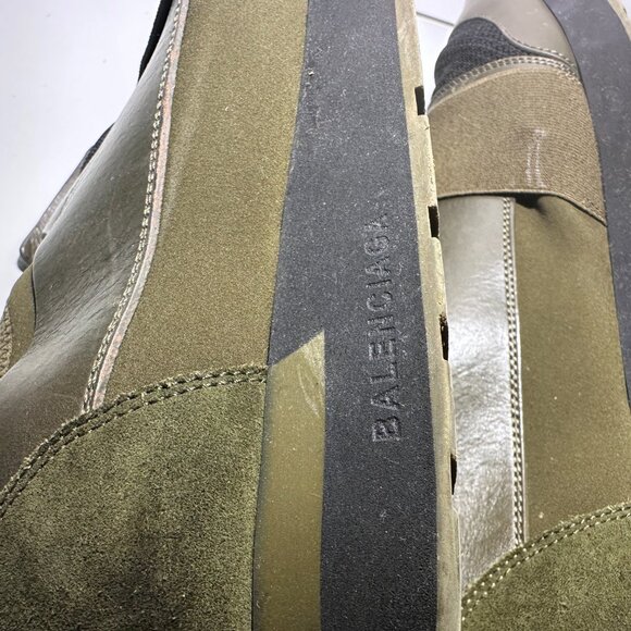 Balenciaga Race Runner Sneakers – Olive Green (Men’s)